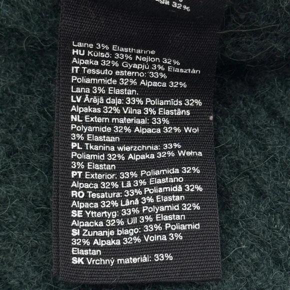 & Other Stories Alpaca Blend Boxy Cardigan Green Oversized Pocket Sweater XS - Picture 5 of 8